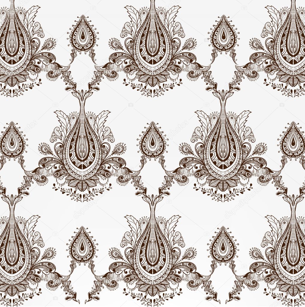 Seamless damask wallpaper