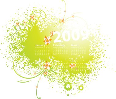 vektör bahar takvim tasarımı için.