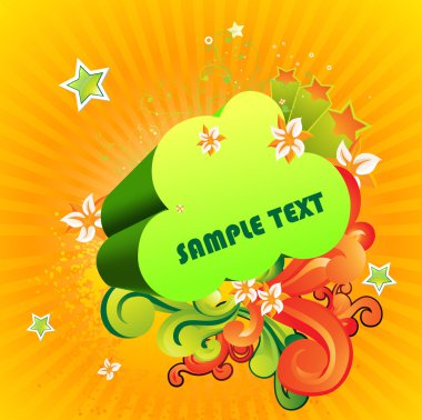 Tasarım için tasarlamak vektör çiçek ögesi.