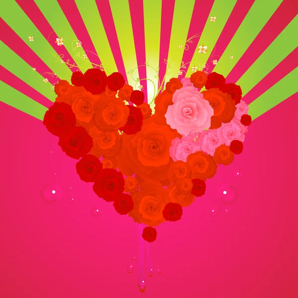 Heart Valentines Day background. — Stock Vector