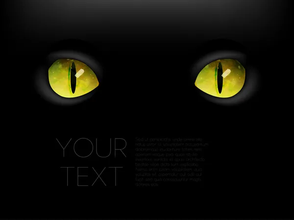 Animal eyes, black background. Stock Vector
