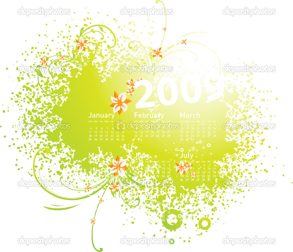 Vector spring calendar for design. Stock Vector Image by ©Ozerina 18255511