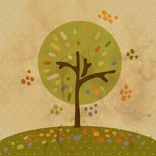 Árbol de otoño — Vector de stock