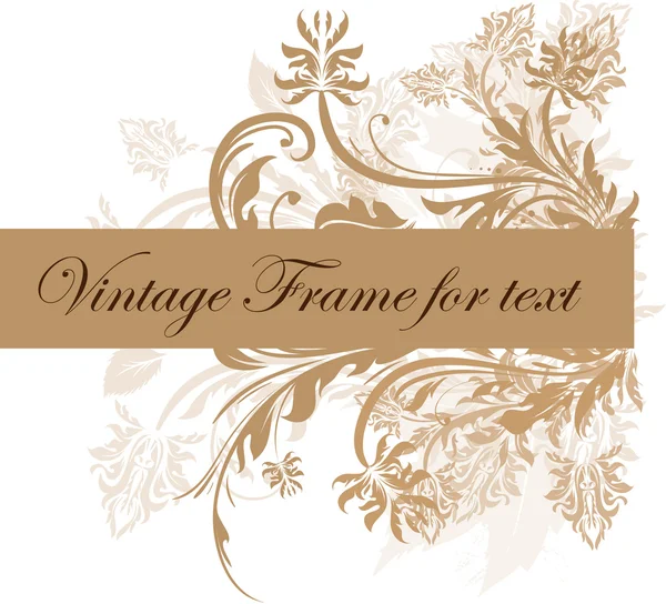 Vintage floral frame. Element for design. — Stock Vector