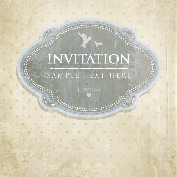 Design de carte vintage pour carte de vœux, invitation, menu — Image vectorielle