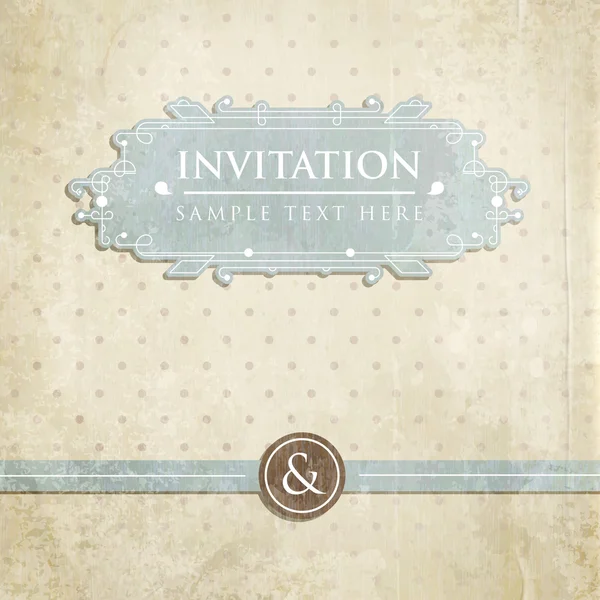 Design de carte vintage pour carte de vœux, invitation, menu — Image vectorielle