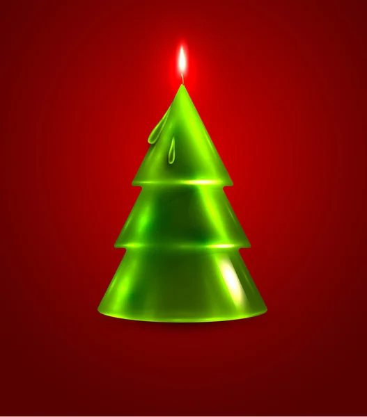 Svíčka vánoční strom pro vánoční design — Stockový vektor