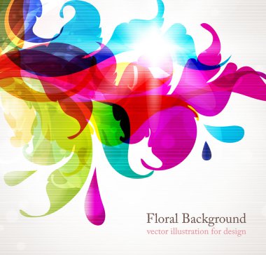 antika arka plan tasarımı için yapraklar ve çiçekler