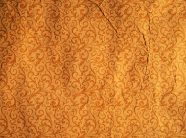 Klasik duvar kağıdı deseni, biraz aşınmış doku ve ışık efektleri ile zarif arka plan