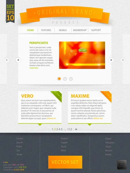 Vector Website Design Template — Stock Vector