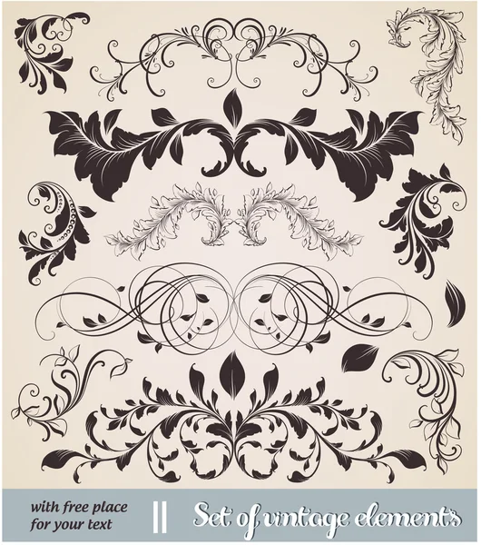 Vintage patterns for design — Stock Vector