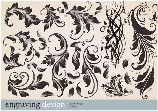 Vintage patterns for design — Stock Vector