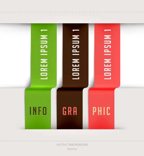Moderne Farbbänder-Infografik-Vorlage für Business-Design — Stockvektor