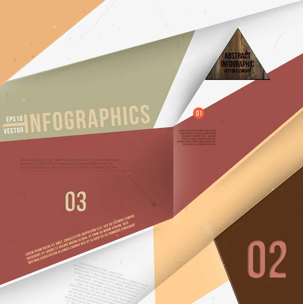 Помірний абстрактний дизайн банерів для інфографіки, бізнес-дизайну та шаблонів веб-сайтів, вирізання рядків та цифр, ретро кольори . — стоковий вектор