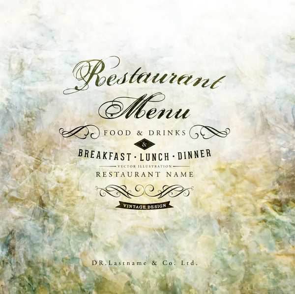 Restaurace menu design — Stockový vektor