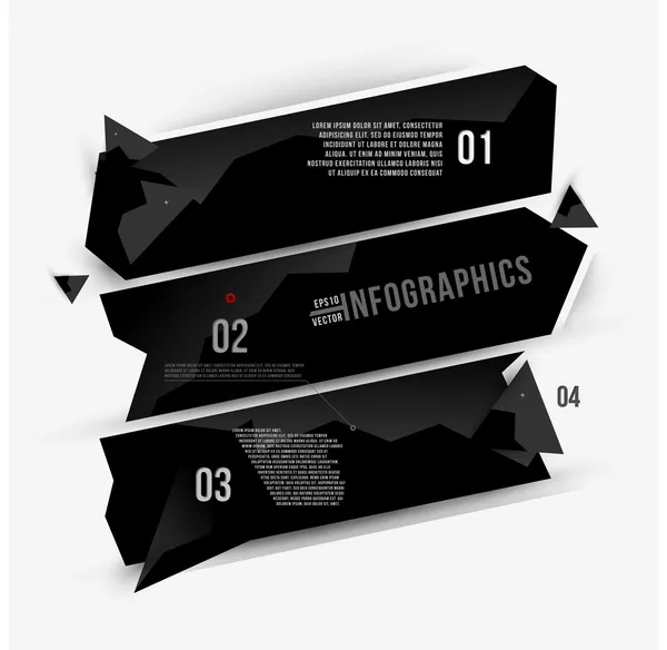 Moder abstract banner design for infographics, business design and website templates, cutout lines and numbers, retro colors. — Stock Vector