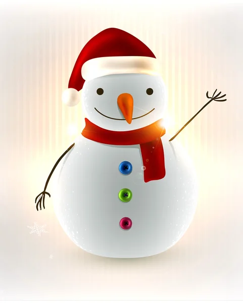 Vector snowman. Vector illustration for Christmas design. — Stock Vector