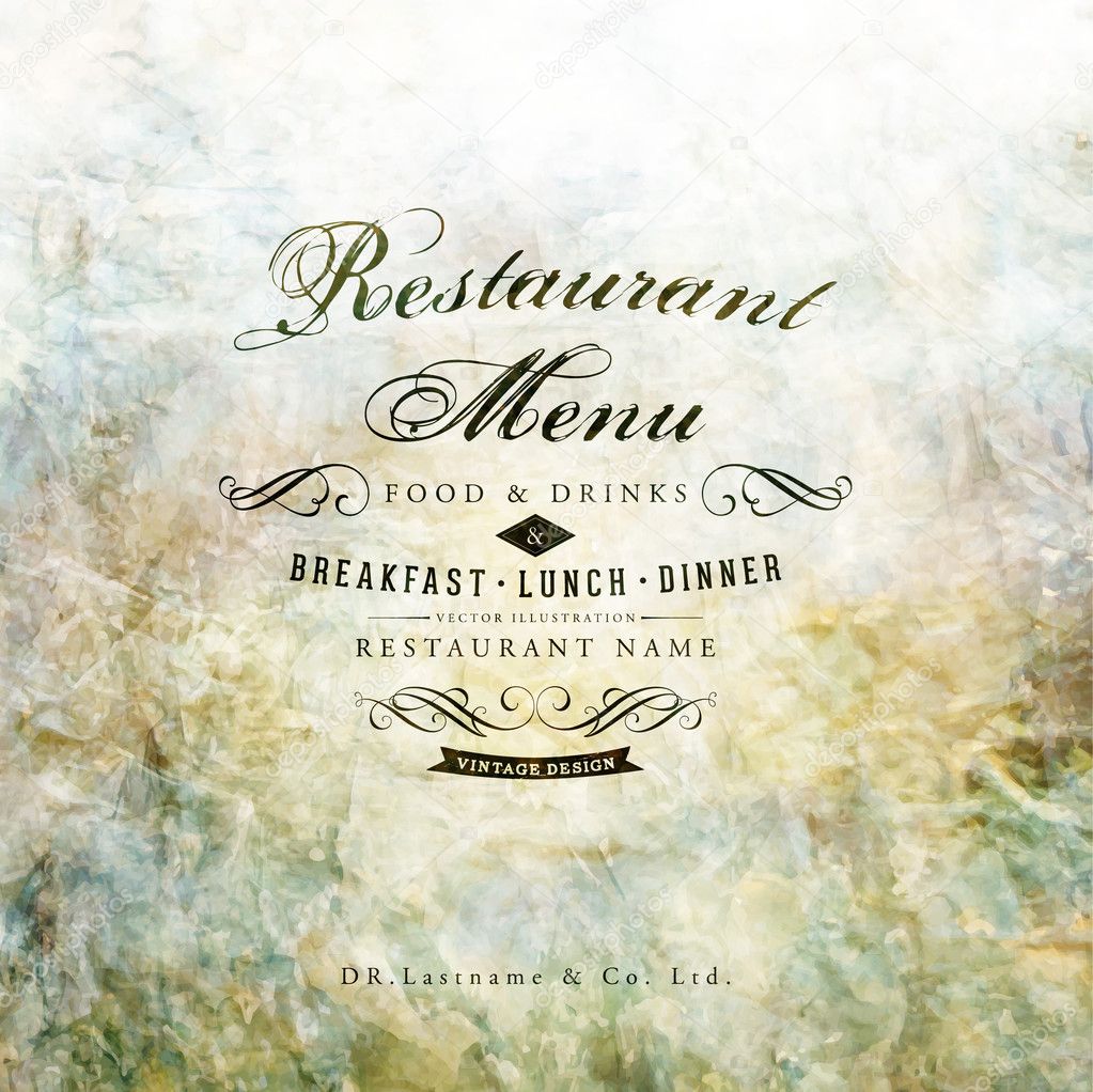 Restaurant menu design