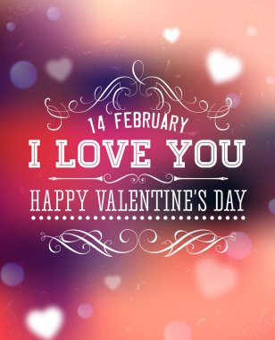 mutlu Sevgililer günü kartı tasarımı.