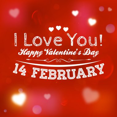 mutlu Sevgililer günü kartı tasarımı.