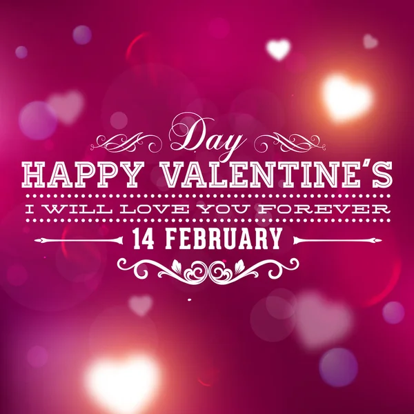 Joyeux Valentines Day Card Design . — Image vectorielle