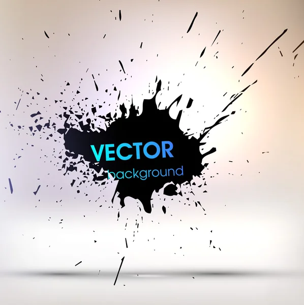 Svart färg fläckar, vektor splatter — Stock vektor