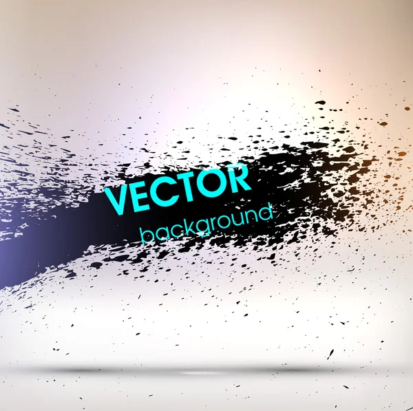 Manchas de tinta preta, Vector Splatter —  Vetores de Stock