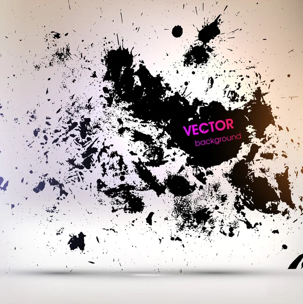 Black Paint Explosion, Abstract Background — Stock Vector