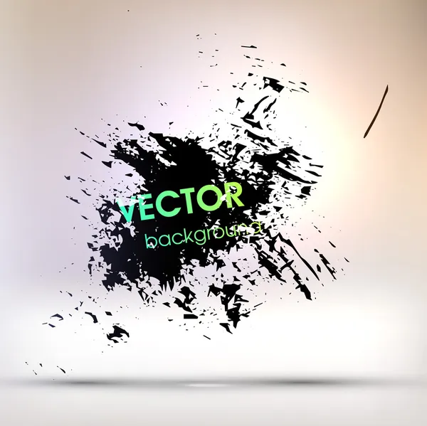 Fekete festékkel robbanás, absztrakt háttér — Stock Vector