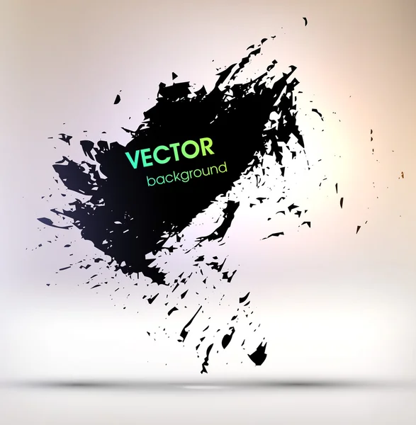 Explosión de pintura negra, fondo abstracto — Vector de stock