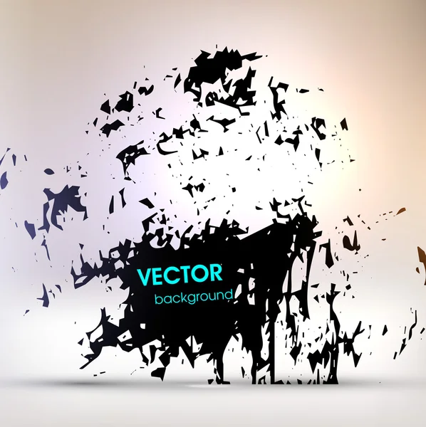 Black Paint Explosion, Abstract Background — Stock Vector