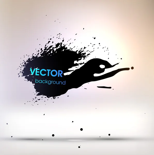 Explosión de pintura negra, fondo abstracto — Vector de stock