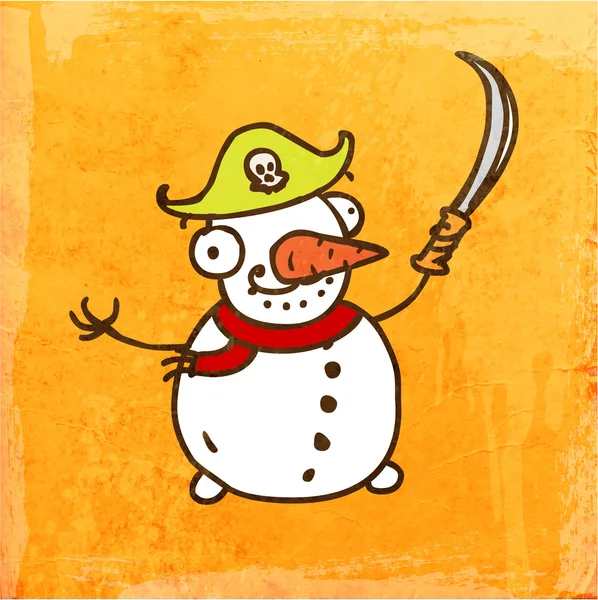 Cartoon sneeuwpop. — Stockvector