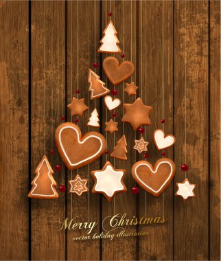 asılı gingerbread Noel kurabiyeleri