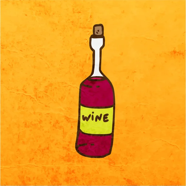 Bouteille de vin . — Image vectorielle