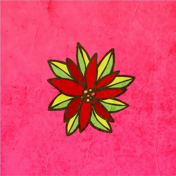 Kerstmis poinsettia. — Stockvector