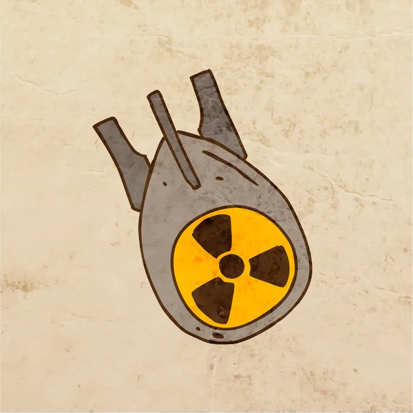 Bomba nuclear . — Vector de stock