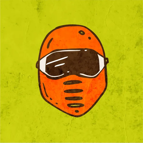 Casco de ciclista . — Vector de stock