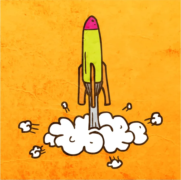 Rocket Launch. — Stock Vector