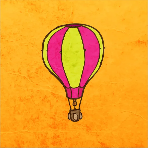 Heißluftballon. — Stockvektor