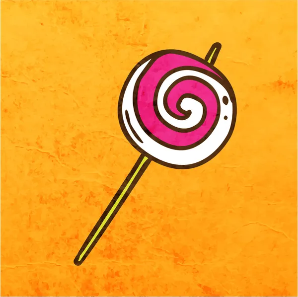 Caramelo dulce lollipop. — Vector de stock