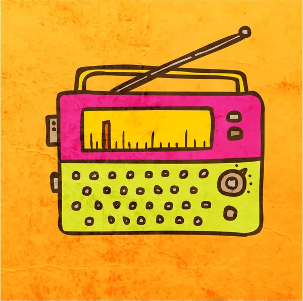 Radio retro . — Vector de stock