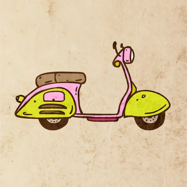 Retro Scooter. — Stok Vektör