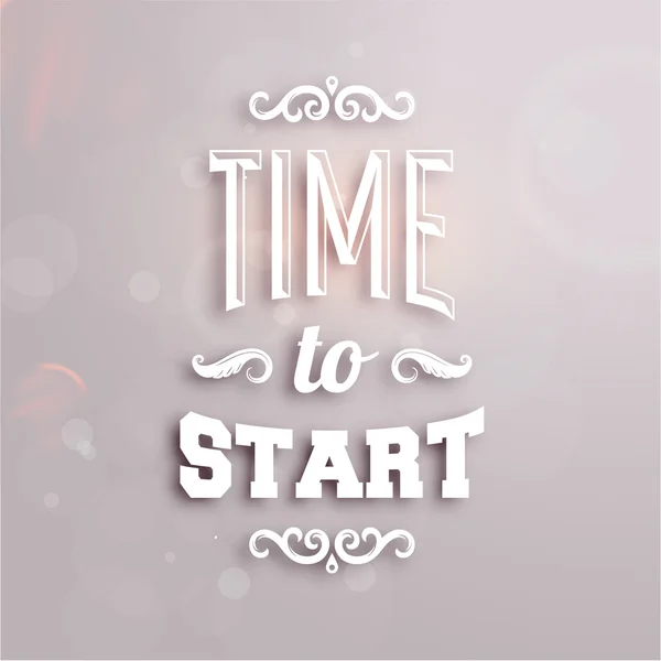 "Time to start" — Stock Vector