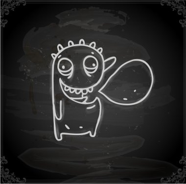 şirin el çizimi vektör illüstrasyonu