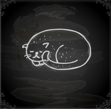 şirin el çizimi vektör illüstrasyonu