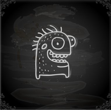 şirin el çizimi vektör illüstrasyonu