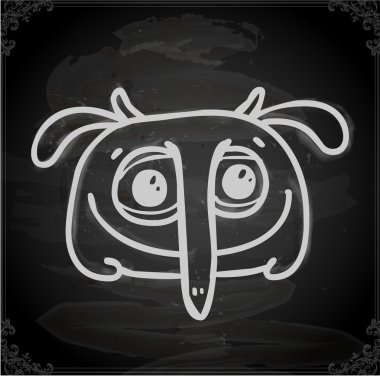 şirin el çizimi vektör illüstrasyonu