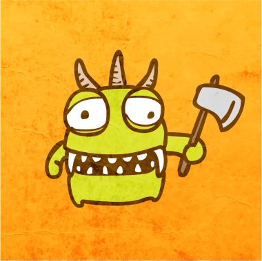 şirin el çizimi vektör illüstrasyonu