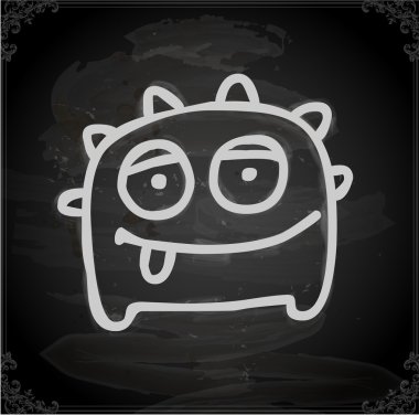 şirin el çizimi vektör illüstrasyonu